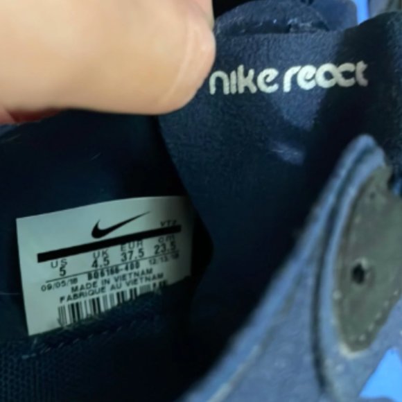 Nike React Element 55 Midnight Navy - Size 5 - Picture 6 of 6